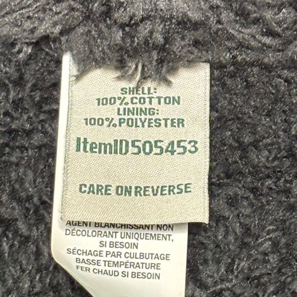 LL Bean Relaxed Fit Flannel Shacket Sherpa Lined Red/Black Plaid Hoodie Medium - Picture 12 of 12